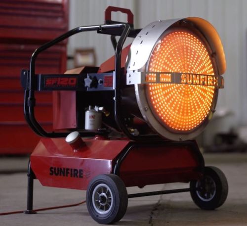 SUNFIRE RADIANT HEATER, 120,000 BTU | Garage, Pole Barn, Shop Heater